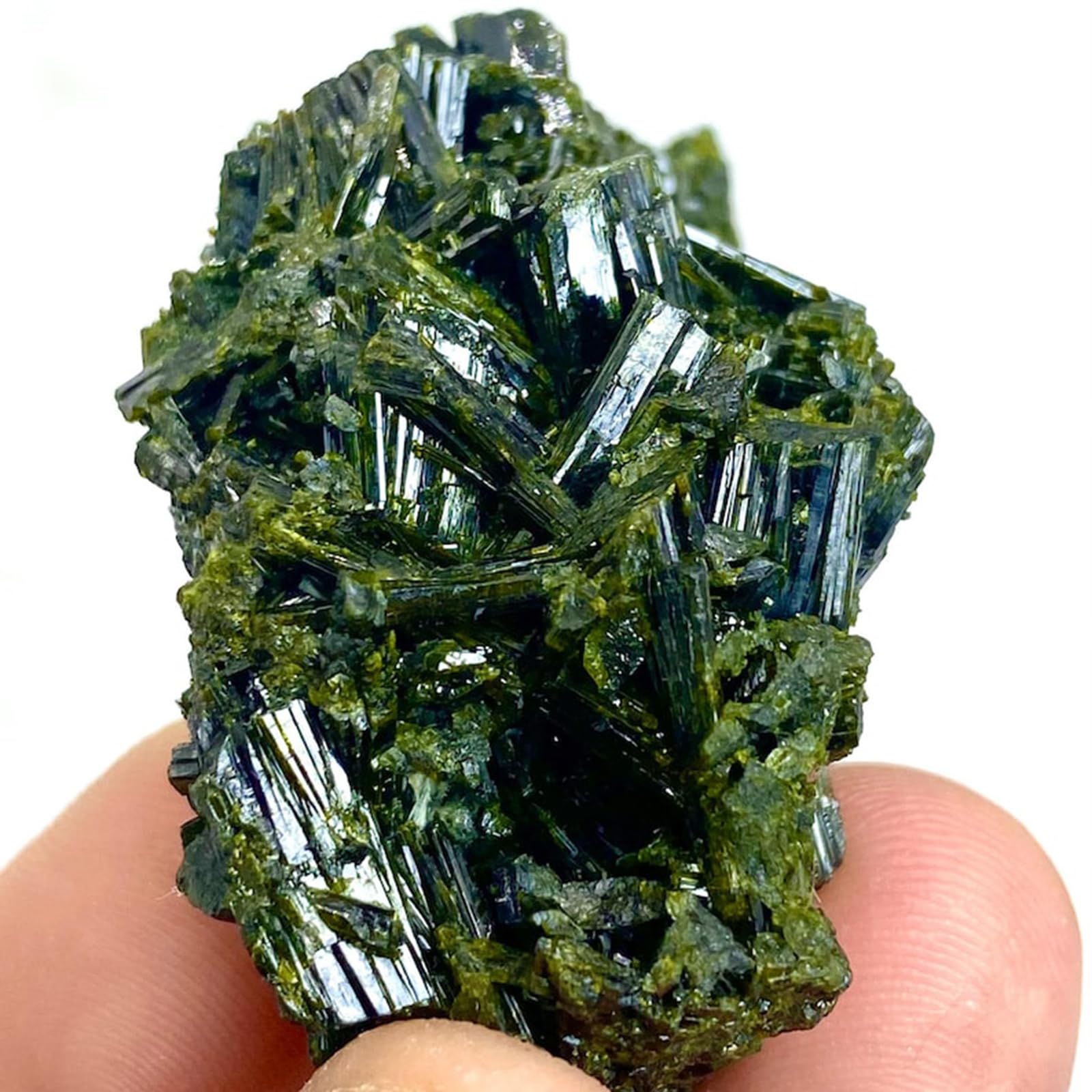 NHDVDVAV Natural Green Tourmaline Raw Gemstone, Natural Rough Stone Mineral Specimen for Home Office Decor,Collection, Decoration or Gifting,200~300g