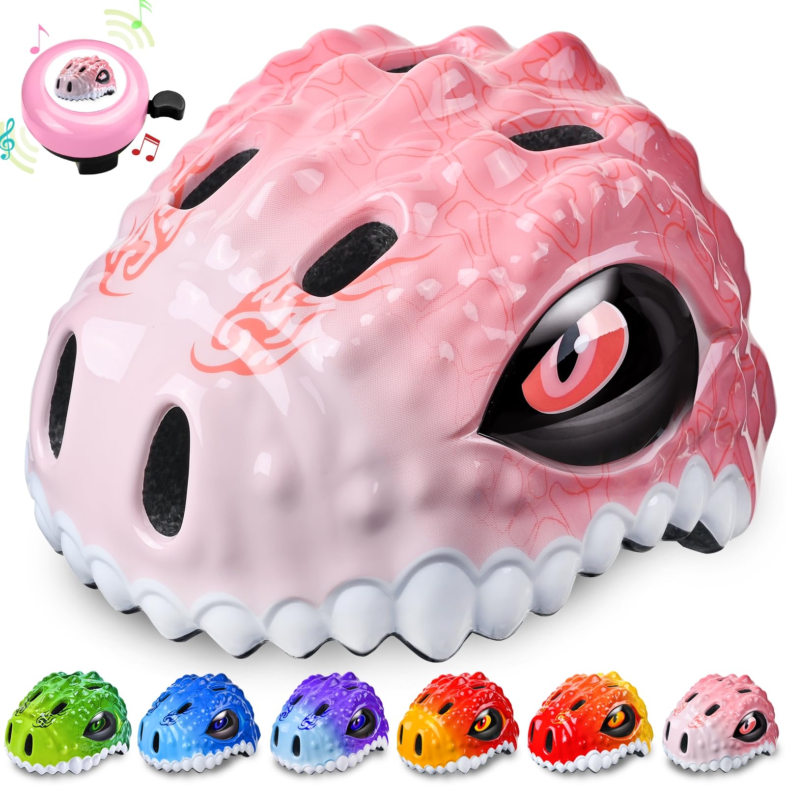 DOJASOHILMI Toddler/Kids Bike Helmet for Boys Girls Adjustable Kids Helmet 3D Lightweight Ventilation and Multi-Sports Scooter Cycling Roller Balance Bike