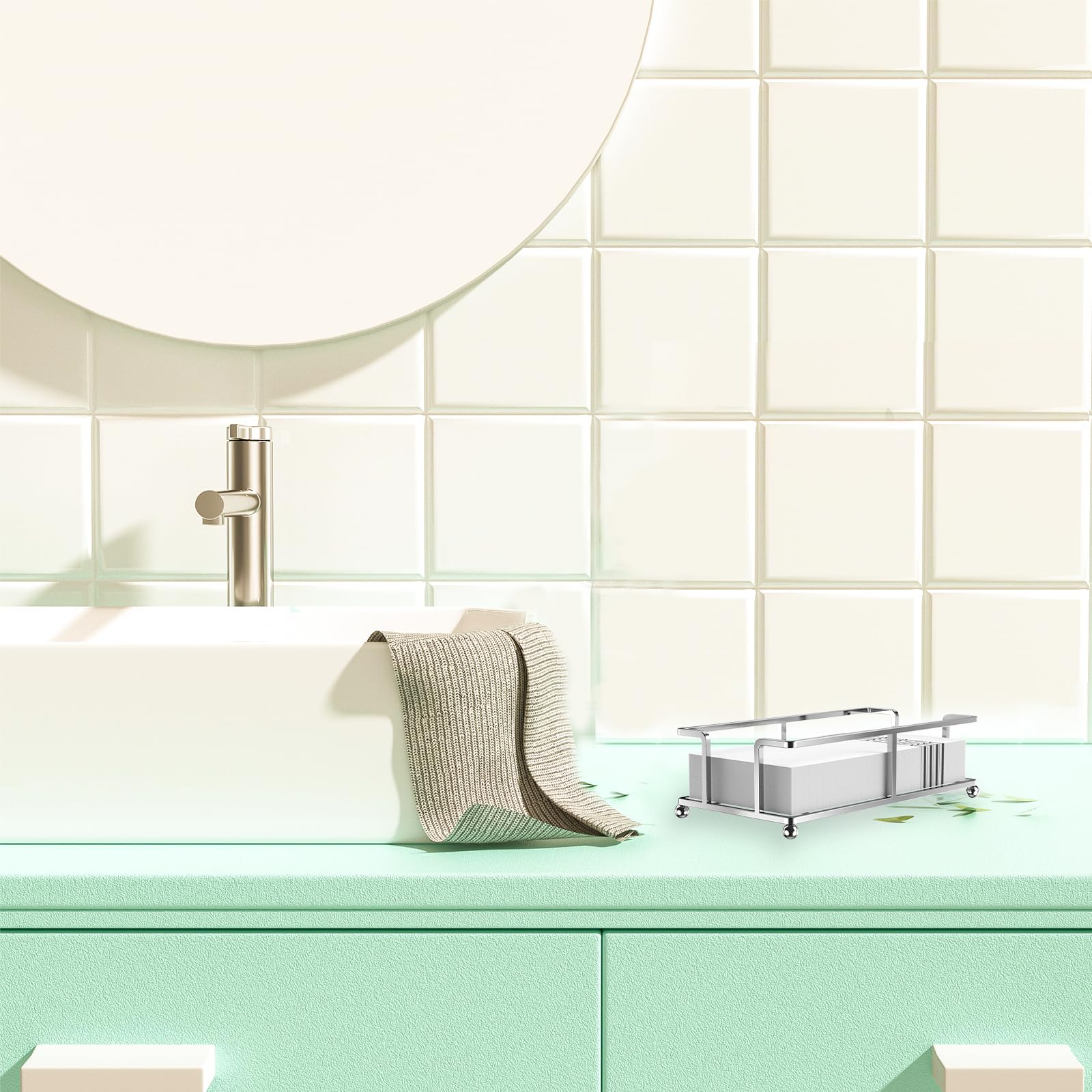 Soporte para toallas de papel de baño, bandeja para toallas de baño, servilleteros, toallas de invitados, soporte desechable para servilletas de baño, mesa de comedor de cocina (sin varilla)