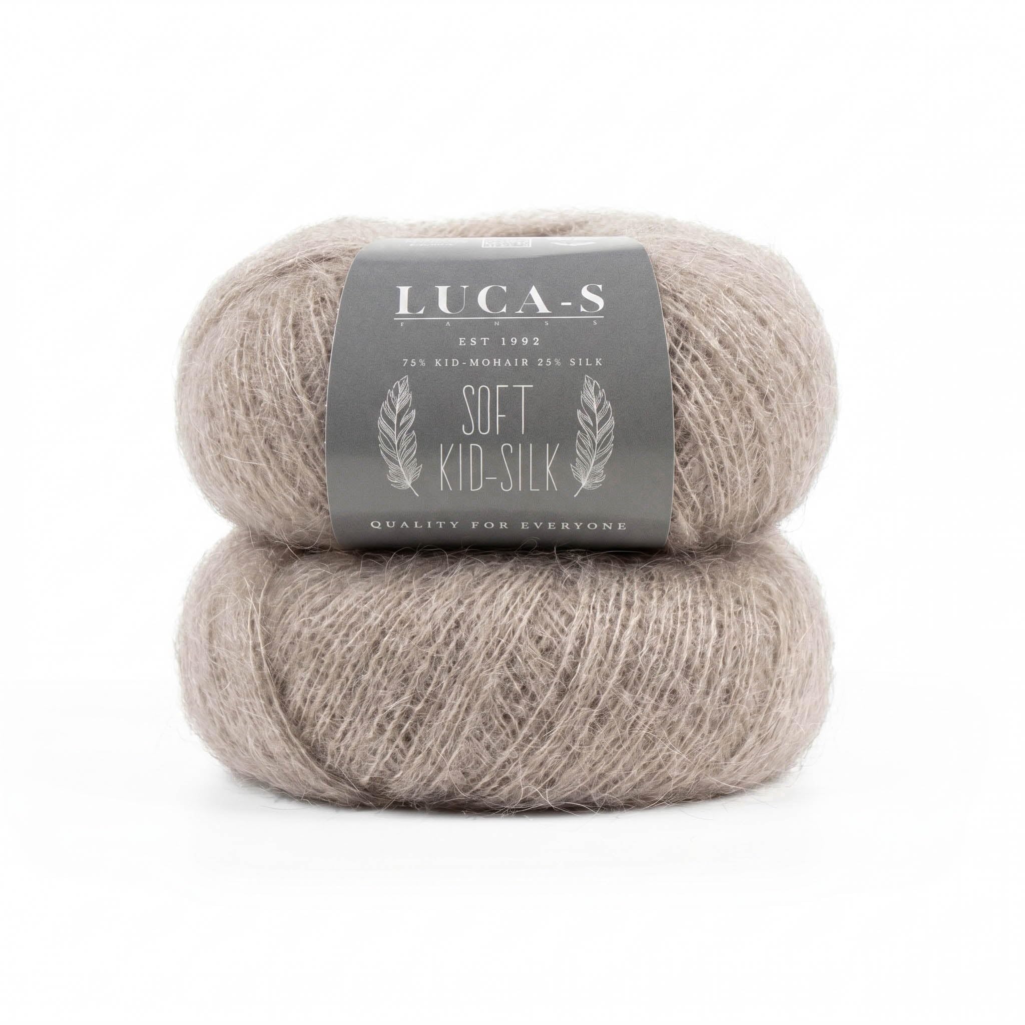 Set of 2 Soft Kid Mohair & Silk Yarn for Knitting & Crochet, 75% Mohair 25% Silk, 25g 210m, Lace-Weight Fluffy and Soft Wool for Knitting — image 1