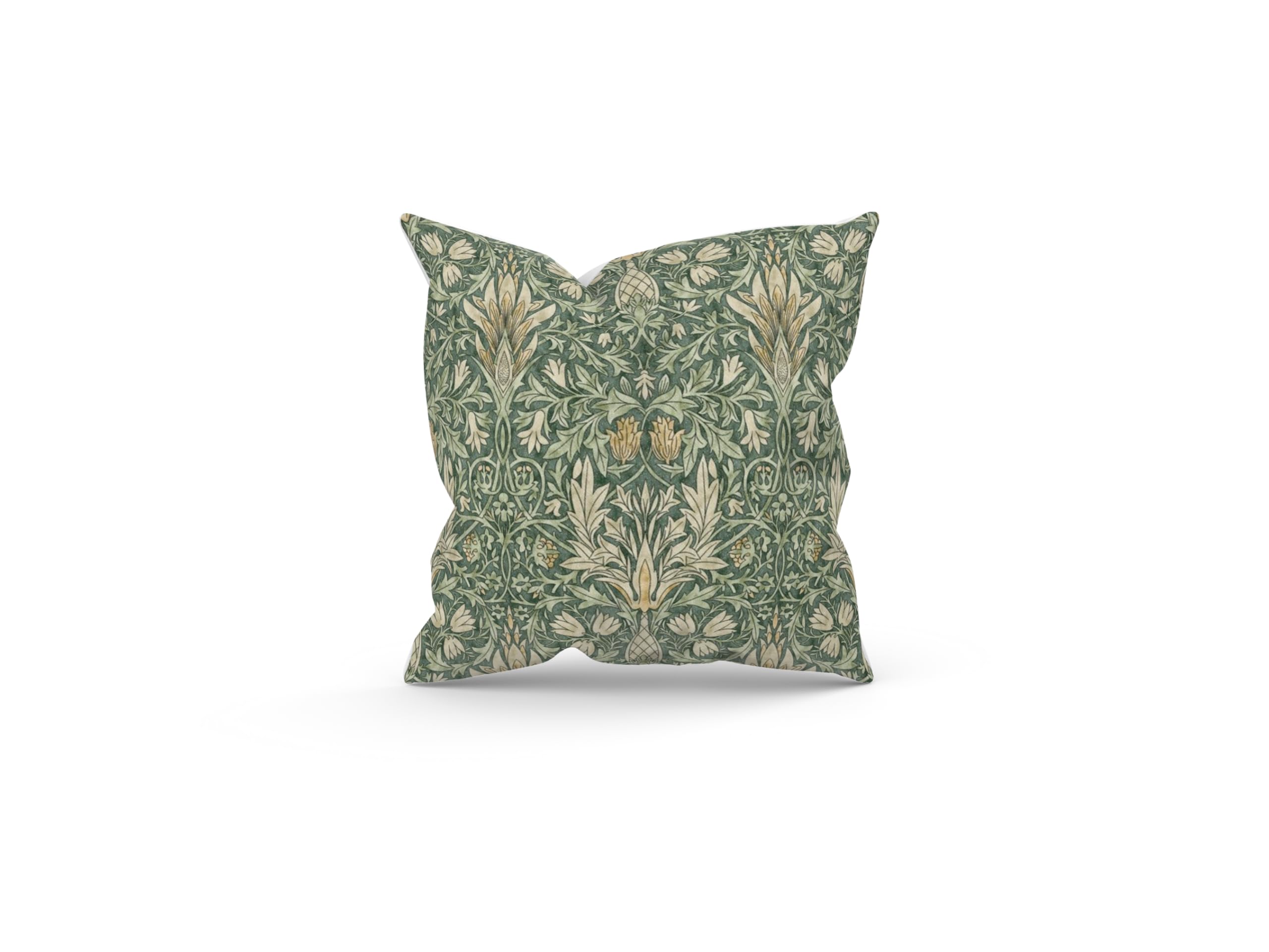 Kushade Green William Morris Snakeshead Forest Filled Cushion 40Cm, 43Cm, 50Cm,60Cm (43Cm X 43Cm)