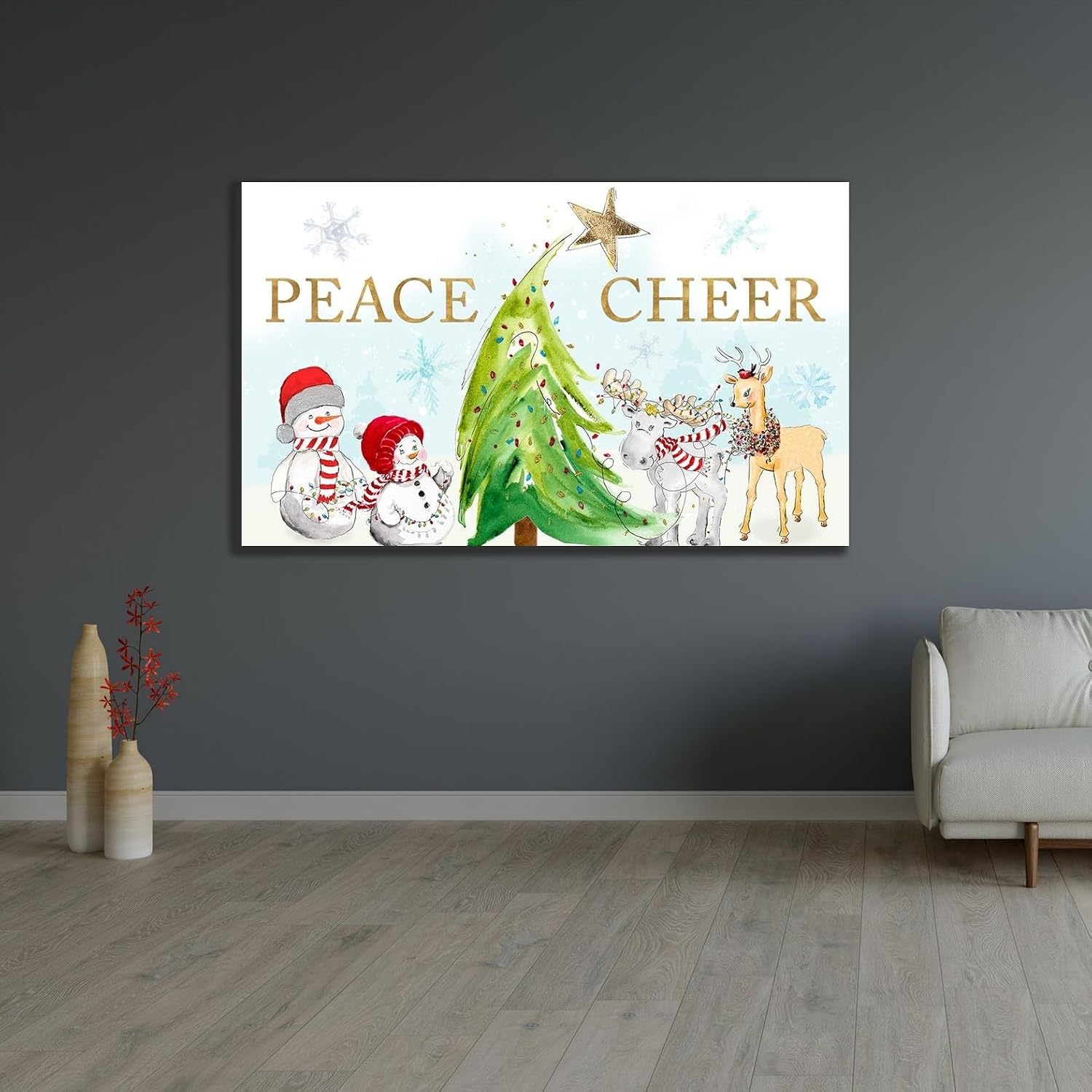 ArtDirect Whimsical Christmas Unframed Art Print Giclee Poster by Pinto, Patricia - Ready for Framing with Customization Sizes 10x6, 14x8, 20x12, 36x22, 48x29, and 60x36 Inches