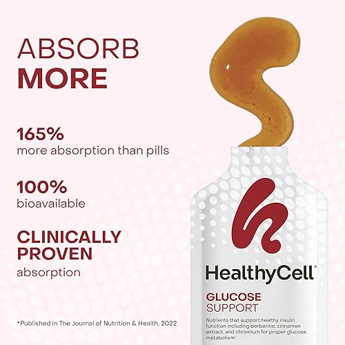 Miniatura 3 de HealthyCell Suplemento de apoyo de glucosa para apoyar el azúcar en sangre equilibrado, berberina, canela y cromo para una función saludable de la