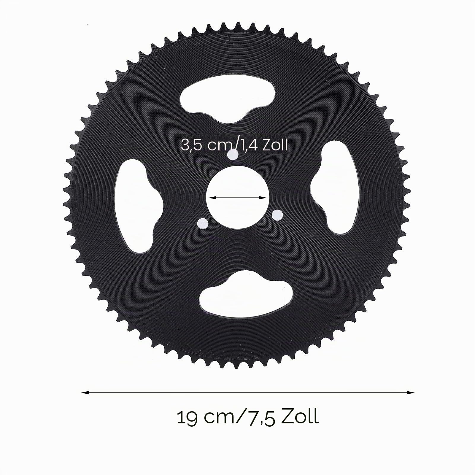 VGEBY Stahl Kettenrad, T8F 74T Zahn 35MM Motorrad Kettenrad Langlebiges Motorrad Ersatzzubehör