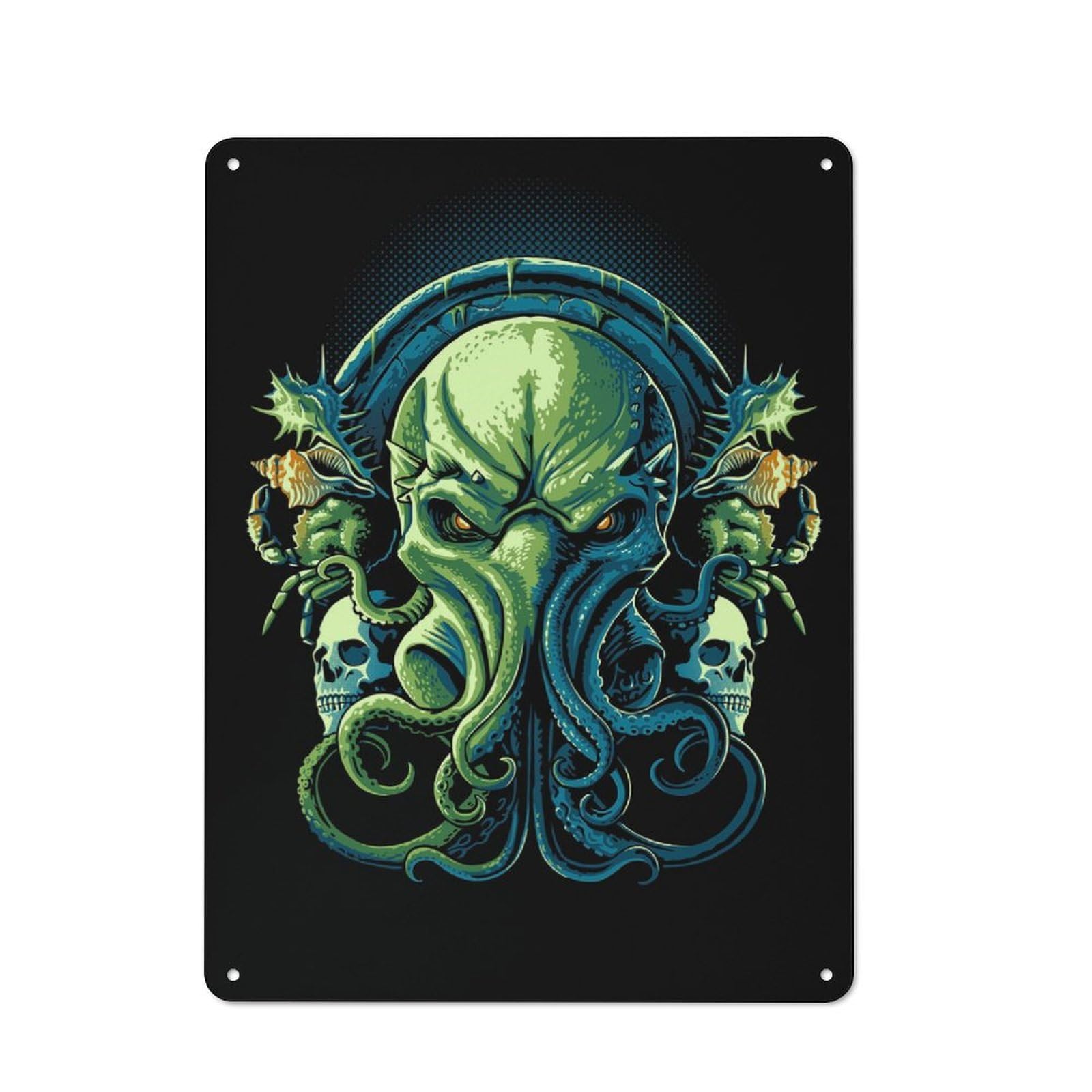 Junmoney Came From The Deep Rustic Metal Plaque 40X30cm For Lounge Or Reading Corner, For Home Office, Studio And Craft Room Walls