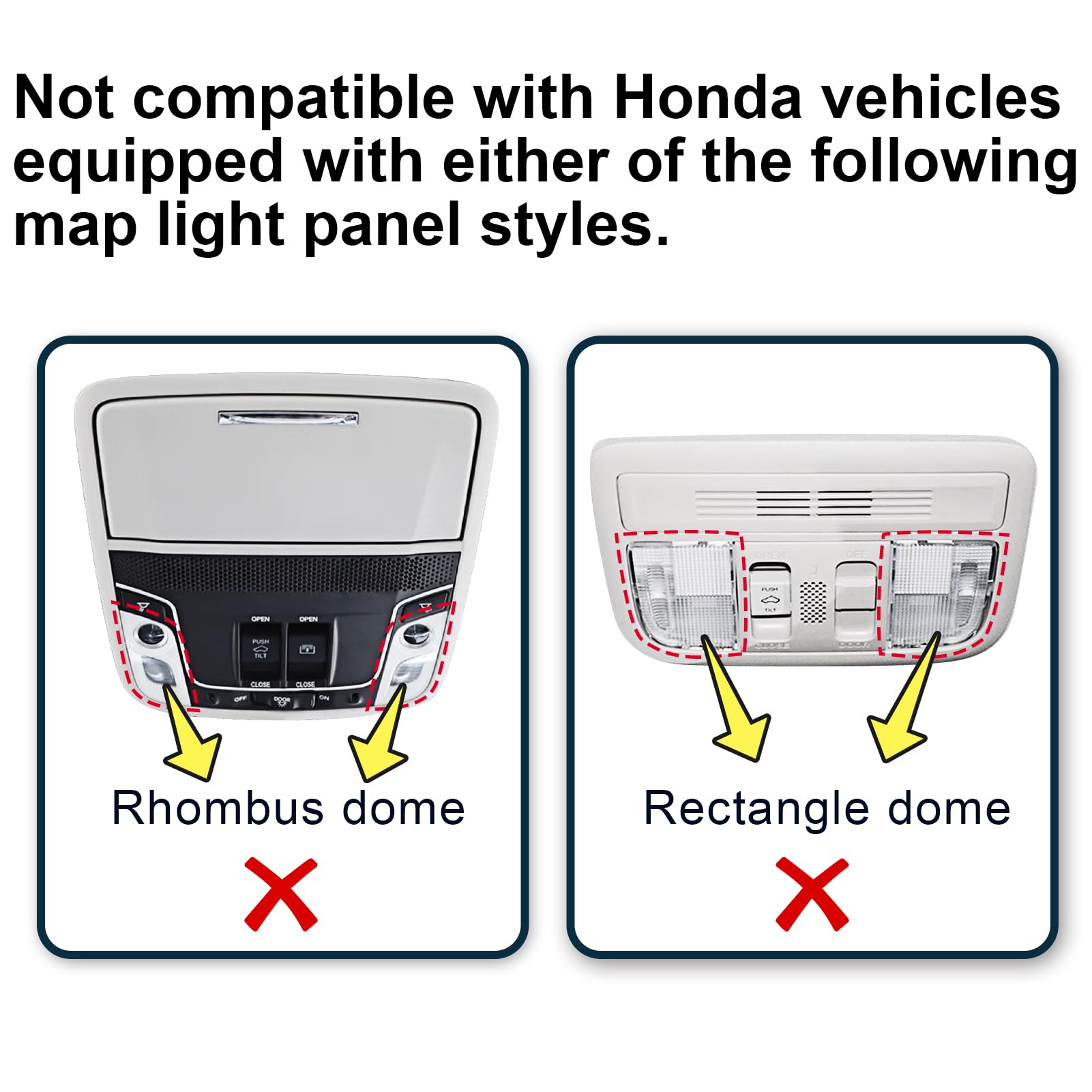 Dashcam Power Adapter 8 Pin (Model A) Custom for Honda Civic CR-V Accord HRV and More,Hide The Wires, GPS Radar Mirror Camera Dash Cam Adapter Cable,Connects to Overhead Console(Hidden)
