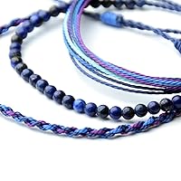 Vista 111 de Handmade Natural Stone Beaded Healing Bracelet Gift for Men Adjustable Rope String Bracelet (picasso jasper, Adjustable)