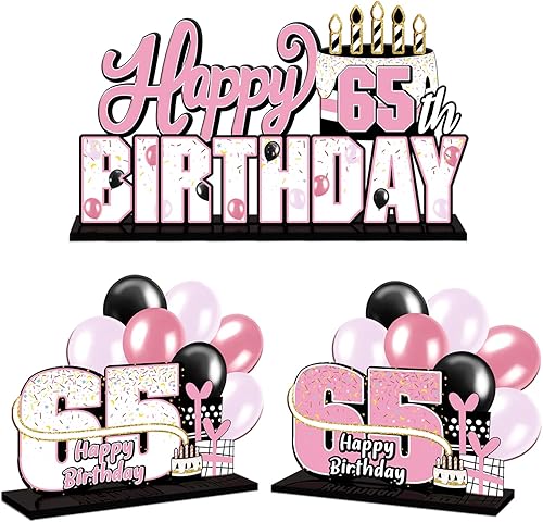 Miniatura 129 de LINGTEER Juego de centros de mesa de acrílico azul con texto en inglés «Happy 100th Birthday» – Decoración de regalo de fiesta de cumpleaños número