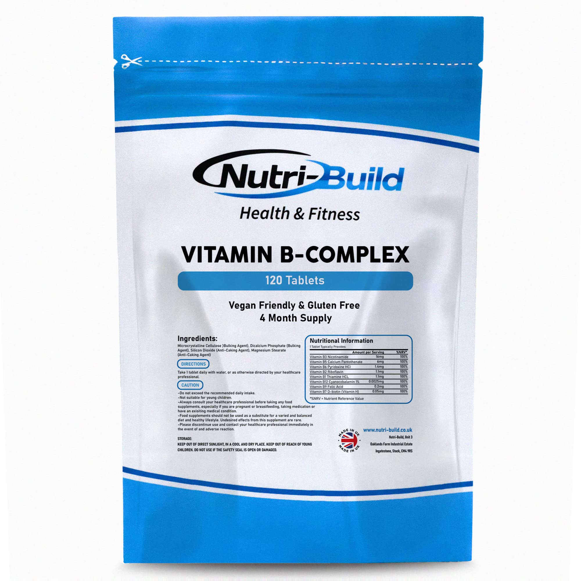 Buy BUILD B Complex 120 s B s ( B1, B2, B3, B5, B6, B12, Biotin & Folic ) Maintain y