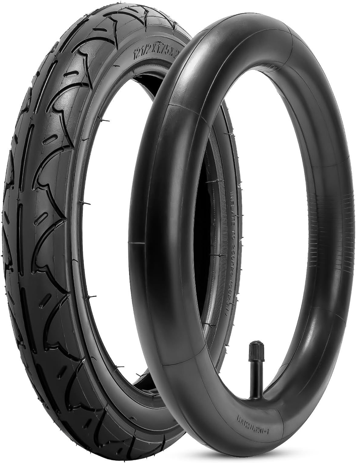 Front 12.5×1.75x2.25 Tires and Inner Tubes, 12 1/2x1.75x2 1/4 Tire Tubes Fit for BOB 3-Wheeler Gear Jogging Troller Models-Single and Double Stroller Including Revolution SE/Pro/Flex/SU/Ironman(1Set)