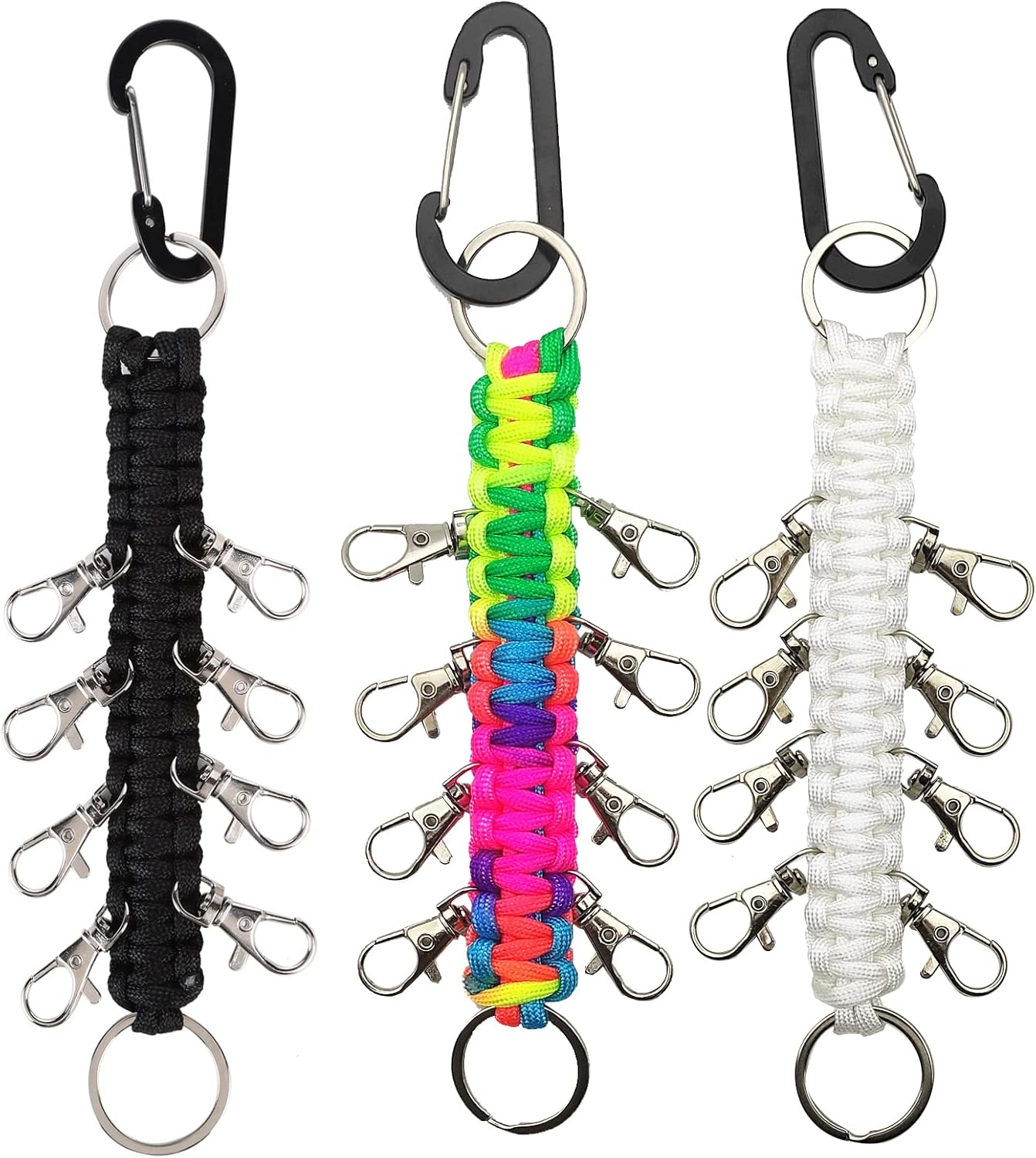 3 Pack Paracord Handmade Cheer Bows Holder for Cheerleading Teen Girls High School