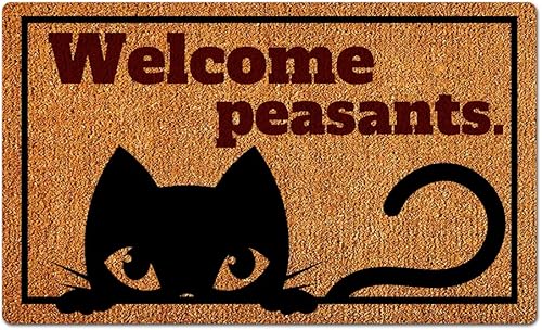 Tapete divertido de bienvenida para los campesinos, tapete de bienvenida para amantes de los gatos, regalo de bienvenida a amigos, decoración del