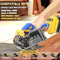 Vista 3 de Herramienta de corte inalámbrica compatible con batería DeWalt de 20 V MAX Sierra compacta sin escobillas con cuchillas de 3 pulgadas, mini sierra