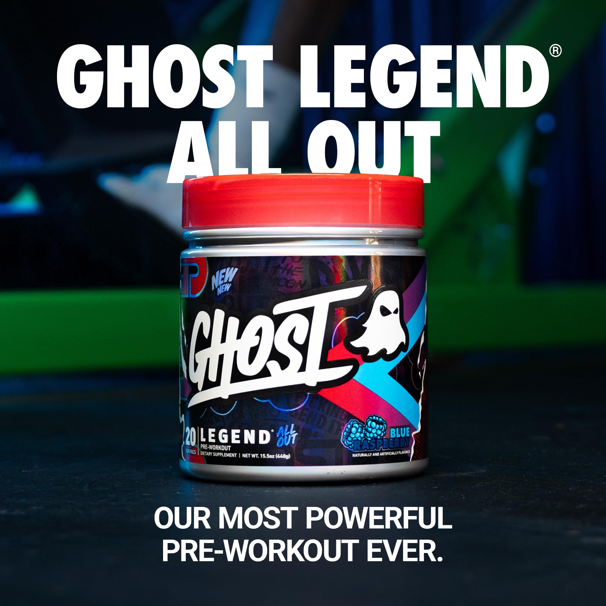 Amazon.com: GHOST Legend All Out Pre-Workout Powder, Blue 