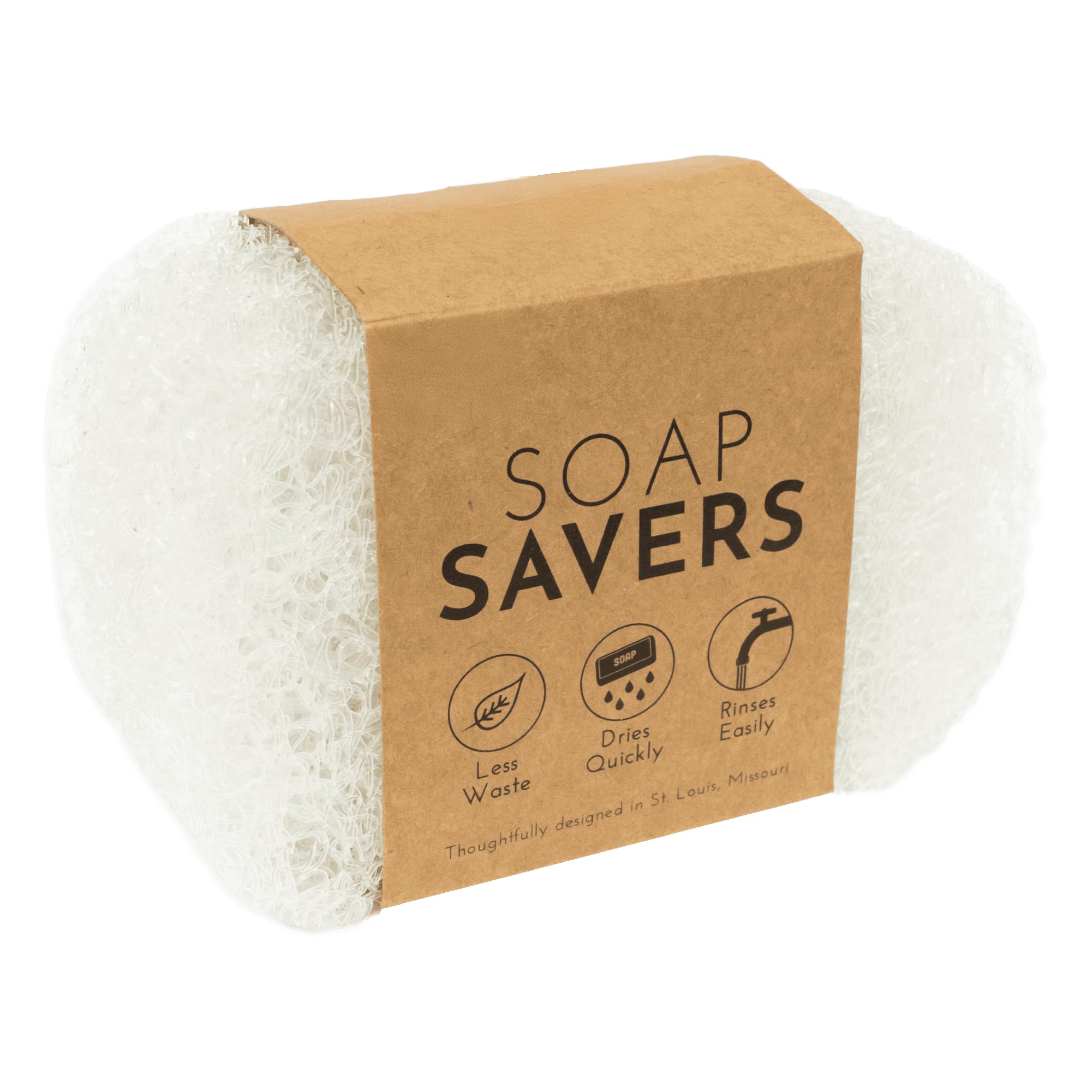 S&T INC. Bar Soap Holder for Kitchen, Bathroom, and Soap Dish, 4 Pack, Clear, 2.9 inches by 4.4 inches