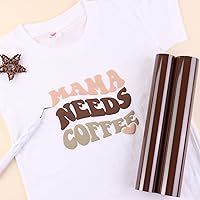 Vista 3 de Tintnut Vinilo de Transferencia de Calor Inflable - Rollo de 10 pulgadas x 6 pies de Vinilo HTV Inflable 3D Marrón Derby, Vinilo de Transferencia