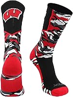 Vista 5 de TCK NCAA Woodland Camo Crew Socks – Officially Licensed Collegiate Fan Gear – Durable Cushioned Moisture Wicking Socks