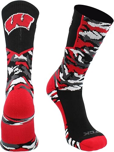 Miniatura 5 de TCK NCAA Woodland Camo Crew Socks – Officially Licensed Collegiate Fan Gear – Durable Cushioned Moisture Wicking Socks