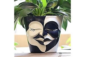 GUGUGO Face Flower Plant Pots - Black & White