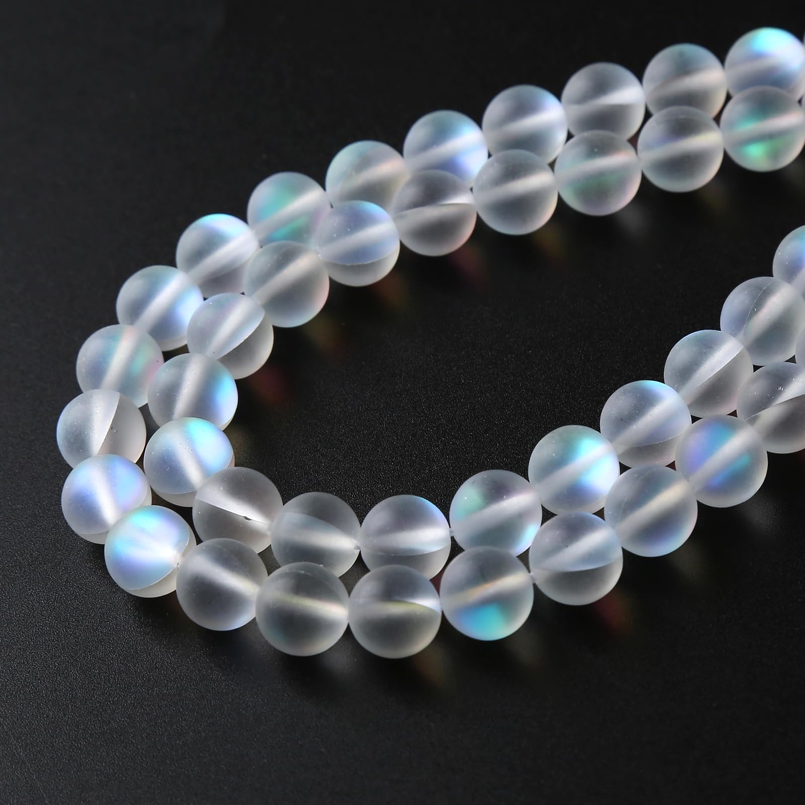 Cuentas De Cuarzo Holográfico Transparente Arcoíris | Cuentas Sueltas Para Joyería Artesanal