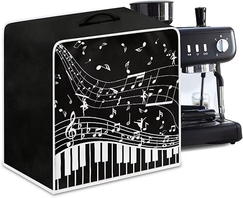 Mintulipy Funda para cafetera, protección de música, para cafetera, para cocina, cafetera, cubierta antipolvo, compatible con Keurig K-Classic,