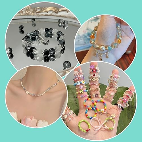 Miniatura 7 de 16 agujas de cuentas de ojos grandes, 4 tamaños, agujas de cuentas de semillas, agujas de bordado de cuentas abiertas con enhebrador para hacer joyas