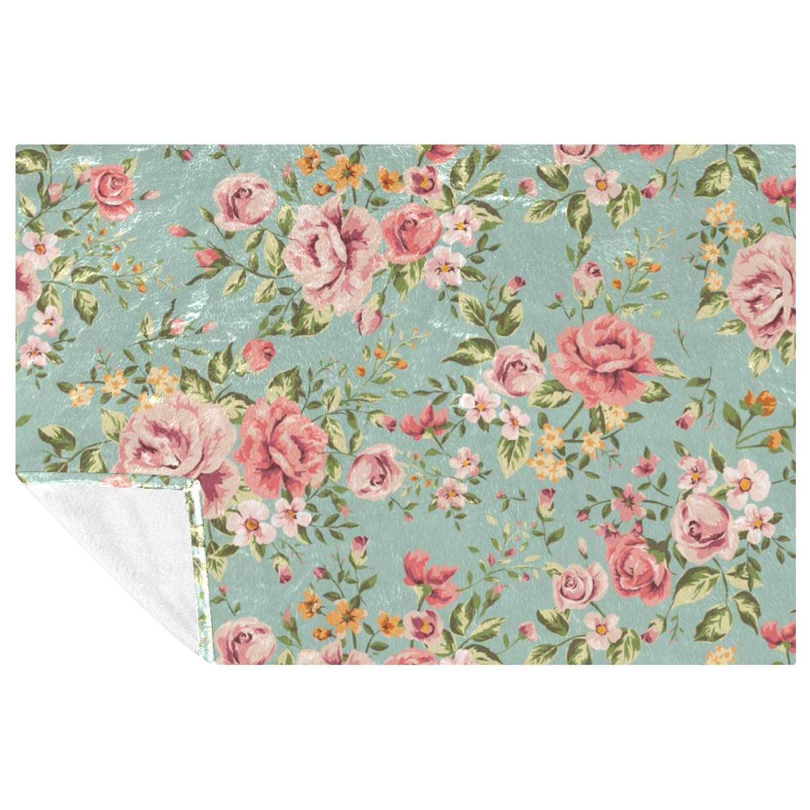 Papier peint romantique imprimé floral doux chaud isolant camping