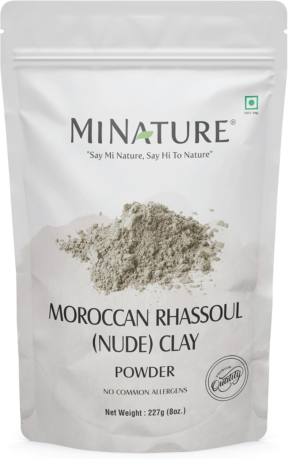 Moroccan Rhassoul Clay (Nude) Powder | Ghassoul | mi nature | Skin care mask for deep cleansing,nourishing | Soaps, cosmetics, and bathing products| Hair Cleanser | 227g(8oz)