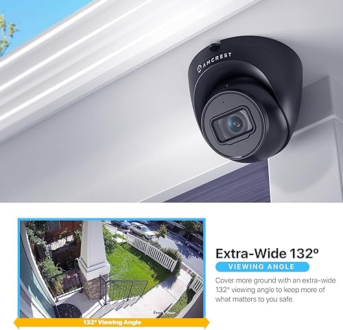 Miniatura 5 de Amcrest Paquete de 2 cámaras POE de seguridad IP UltraHD de 5 MP con micrófonoaudio 5 megapíxeles visión nocturna de 98 pies lente de 0110in IP67