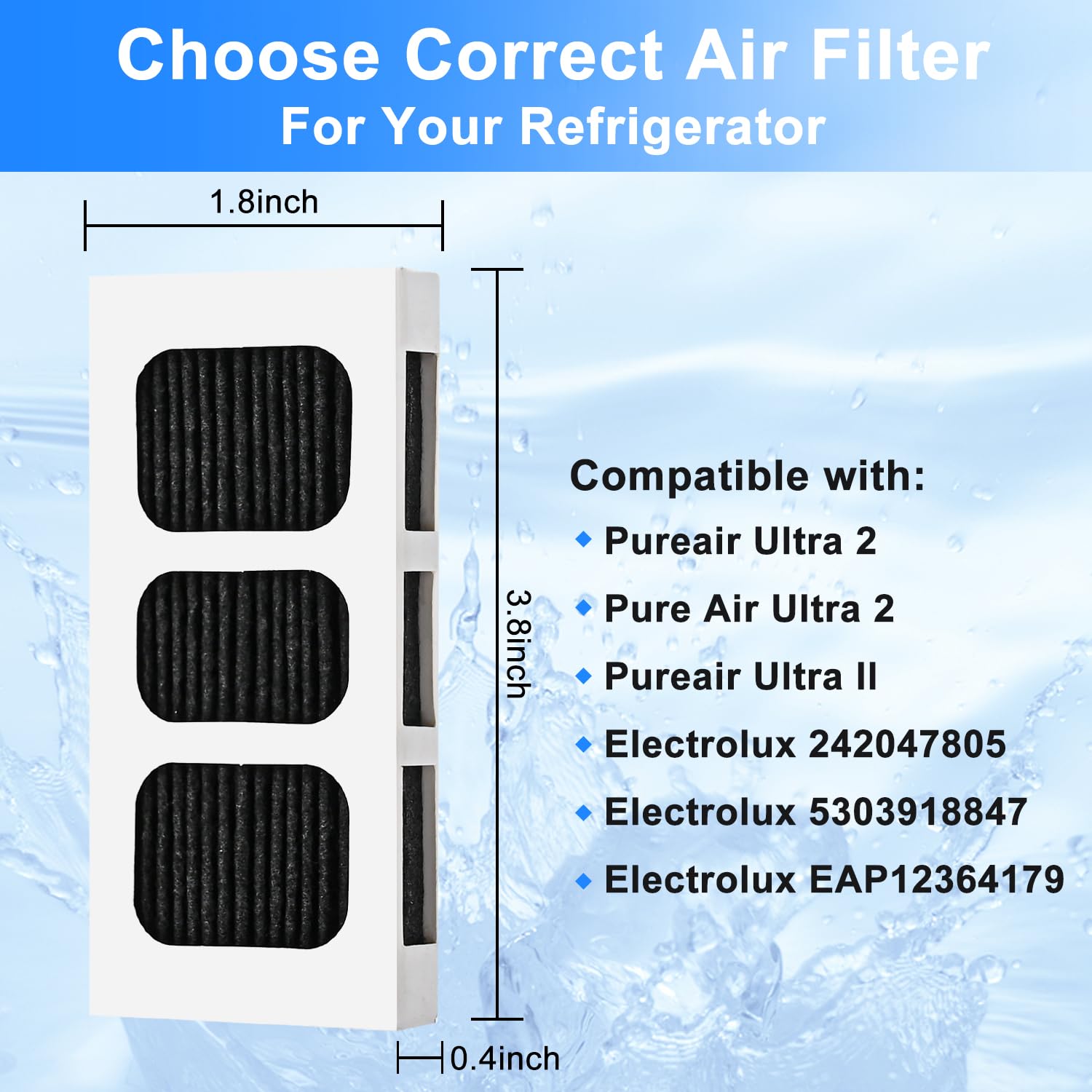 Refrigerator Air Filter Replacement - Langsum -6
