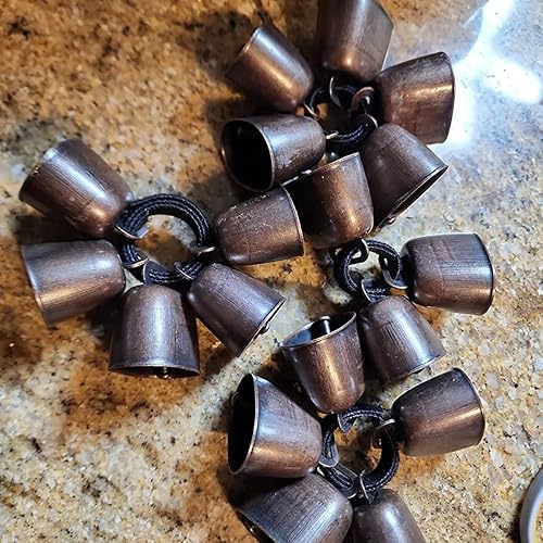 Miniatura 5 de TIHOOD 18 campanas de cobre  Campanas de latón pequeñas y grandes de animales de granja para caballos, ganado, ovejas, cabras  bronce verde y rojo