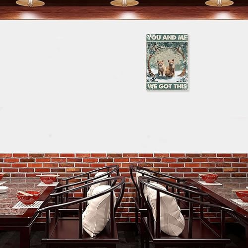 Miniatura 4 de Cartel de hojalata con texto en inglés You and Me We Got This (You and Me We Got This) Letrero de aluminio vintage, póster novedoso con pintura de