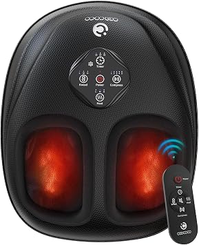 FSA Eligible Shiatsu Foot Massager with Heat and Remote | Kneading, Rolling And Compression Massage, Foot Warmer, For Plantar Fasciitis Neuropathy Foot Care