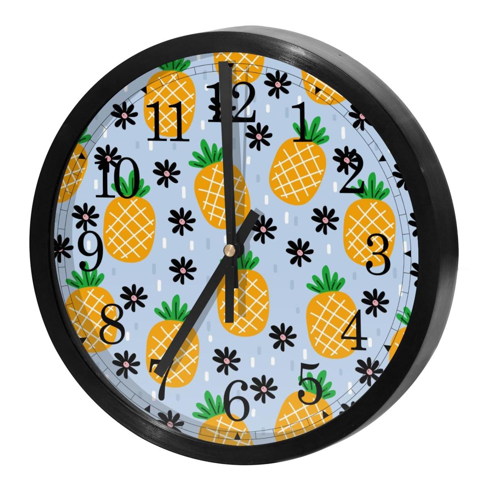 Horloge murale silencieuse sans tic-tac à quartz ronde à piles pour maison