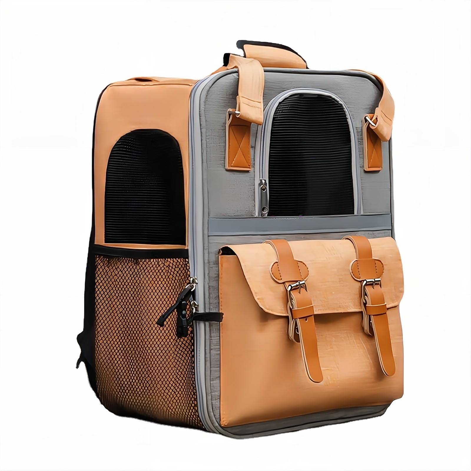 Mochila para mascotas con entrada de dos caras: transporte sin estrés para gatos