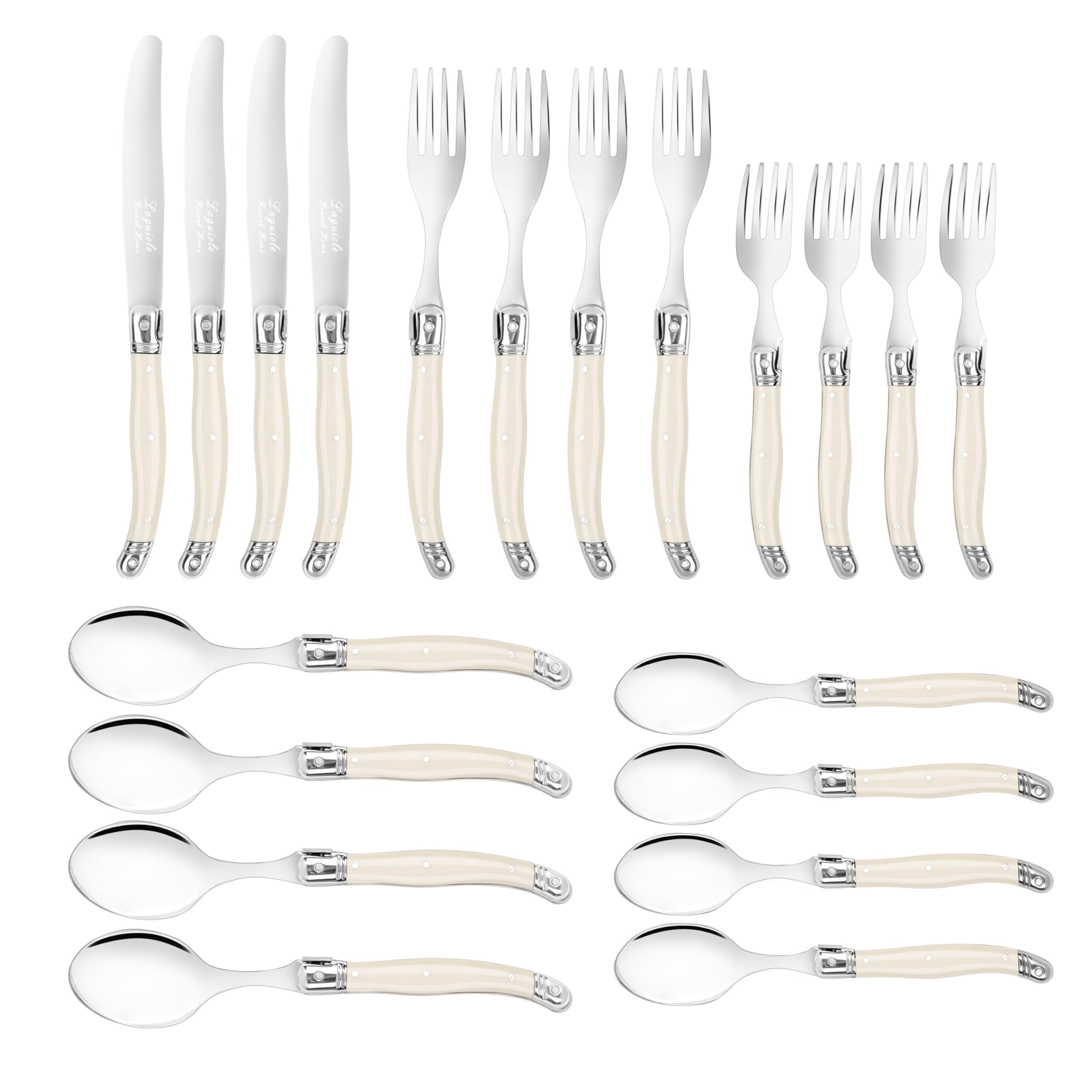 Amazon.com | French Home Laguiole 20 Piece Flatware Set – 18/10