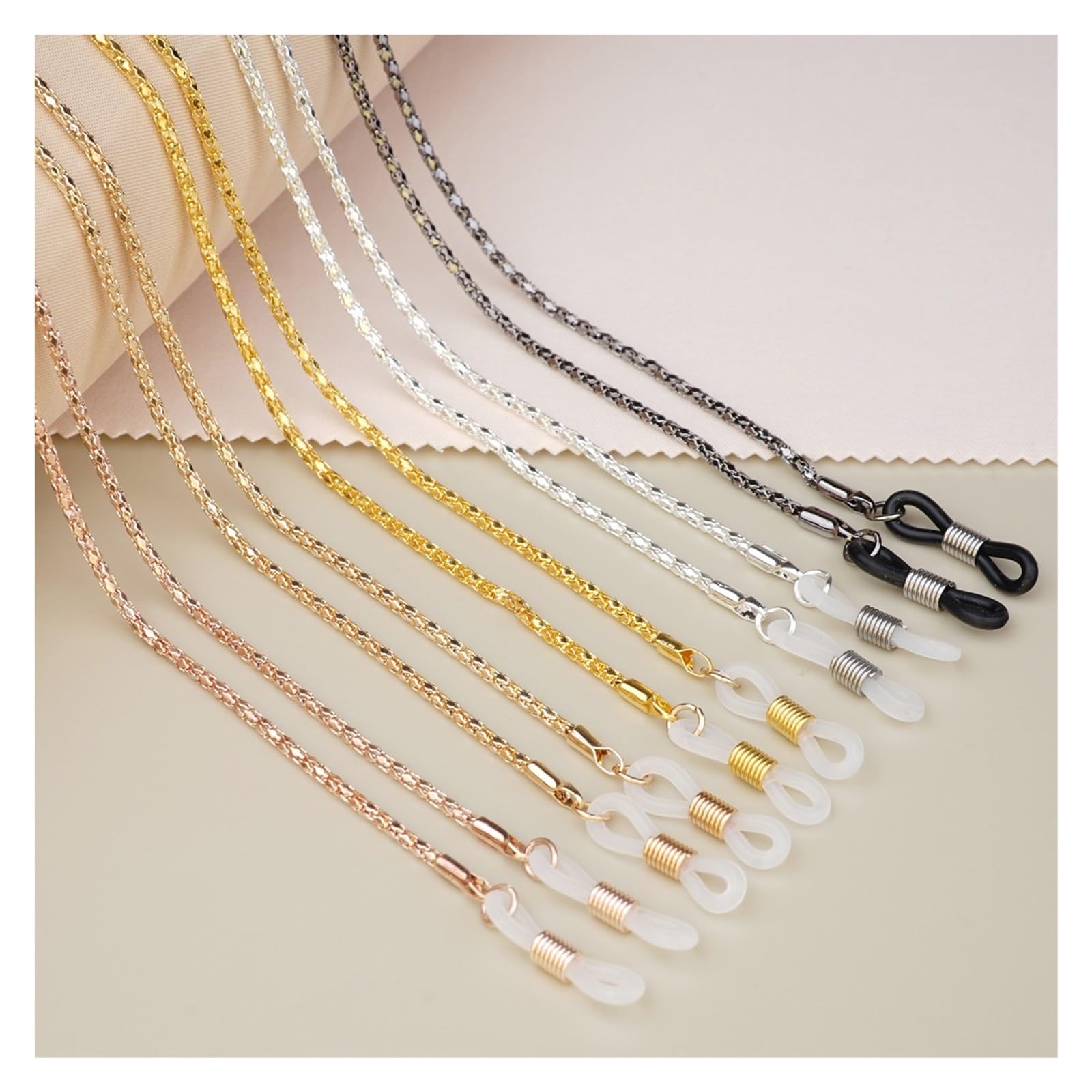 Brillenkette aus Metall | Mehrfarbiger Metall-Brillenketten-Sonnenbrillenhalter