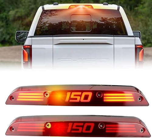 PGTONOE Luz LED Roja de Montaje Alto 3ra Tercera Luz de Freno Intermitente Señal de Giro Lámpara de Carga Compatible con Ford F150 F250 F350 F450