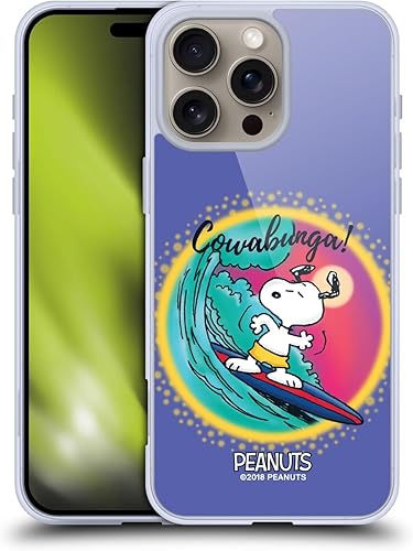 Vista 132 de Head Case Designs Funda de gel suave con licencia oficial de Peanuts I Love Pattern Snoopy Boardwalk Airbrush compatible con Apple iPhone 15