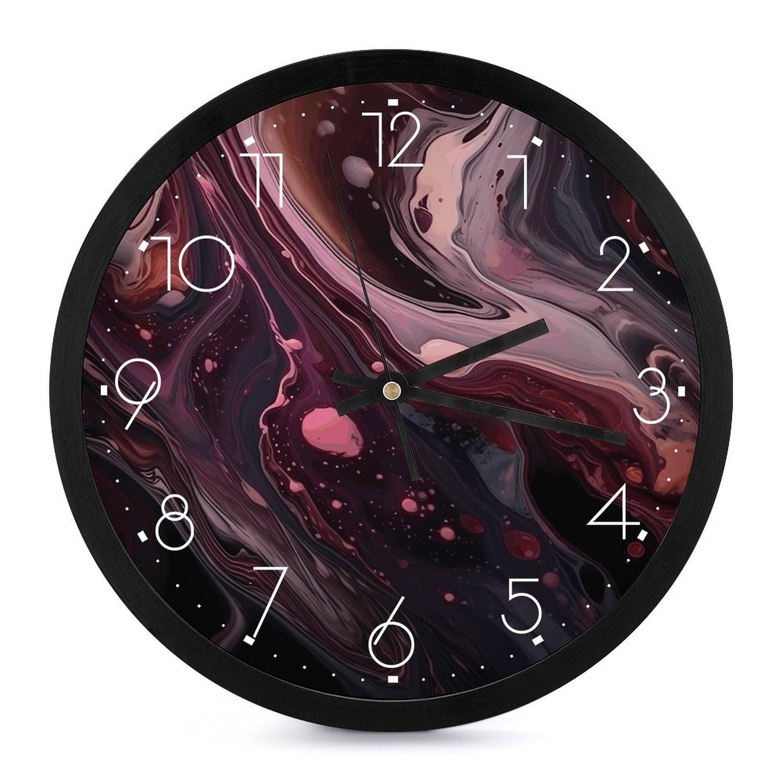 Horloge murale marbre pour salon et cuisine moderne, l'harmonie d'un intérieur paisible