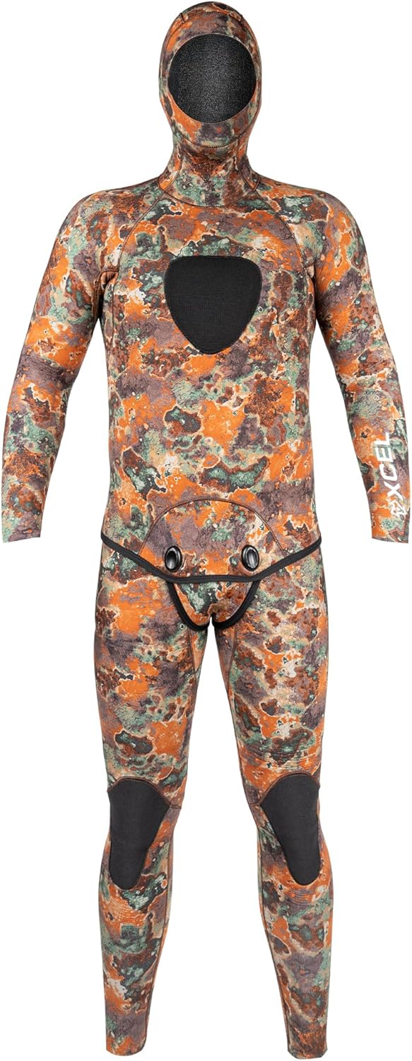 XCEL Mens Free Diver 2-Piece Hooded Fullsuit 5mm