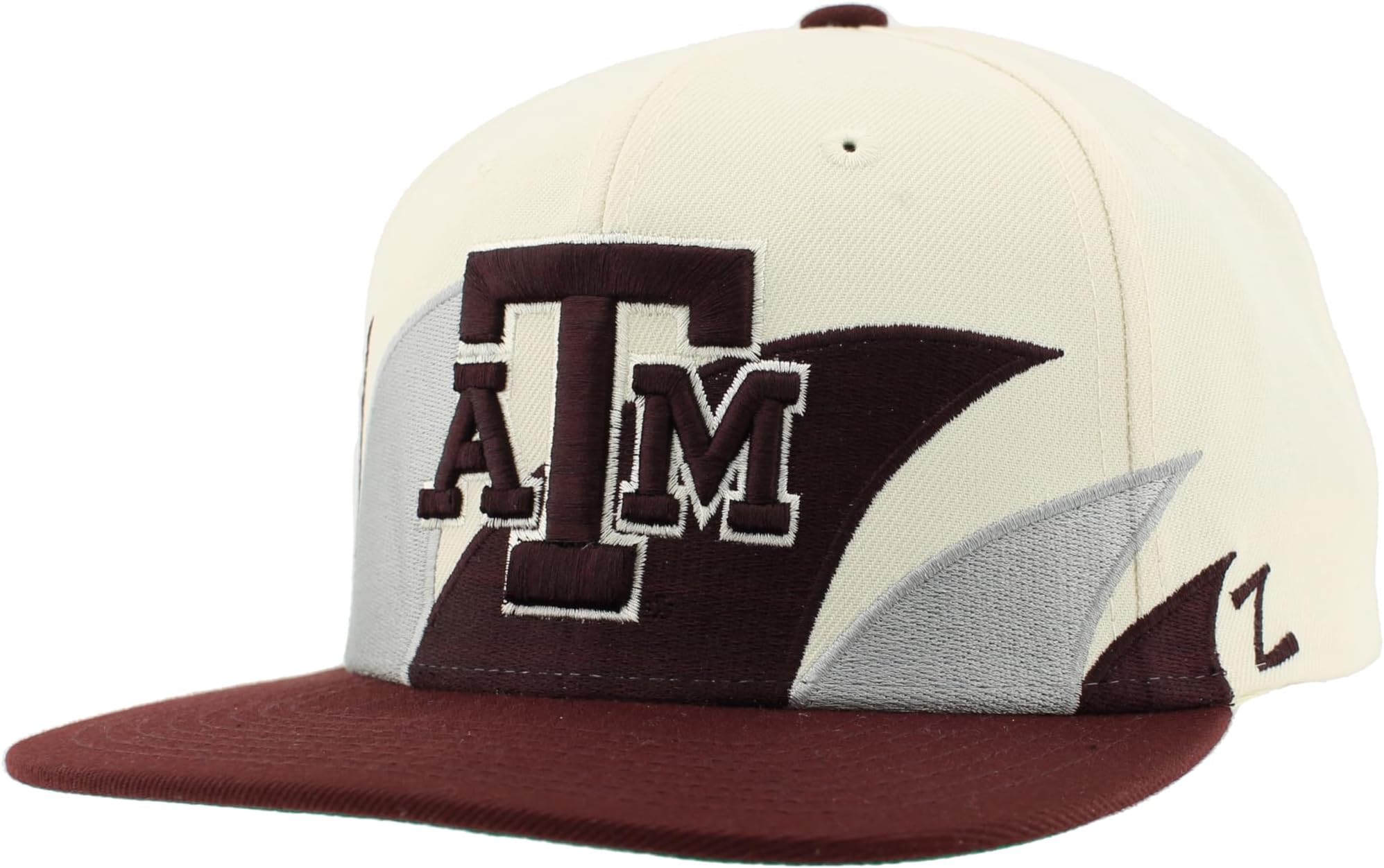 Texas A&M Aggies NCAA Officially Licensed Hat Flat Snapback Z11 Retro Sharktooth Team Color