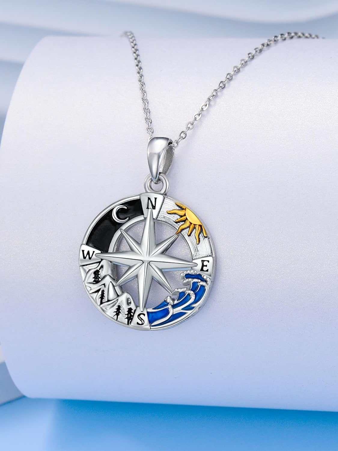 Graduation Gifts for Women Sterling Silver Owl/Compass Graduation Necklace College High School Graduation Jewelry Class of 2024 Inspirational Necklace Christmas Graduation Jewelry for Her - Image 5