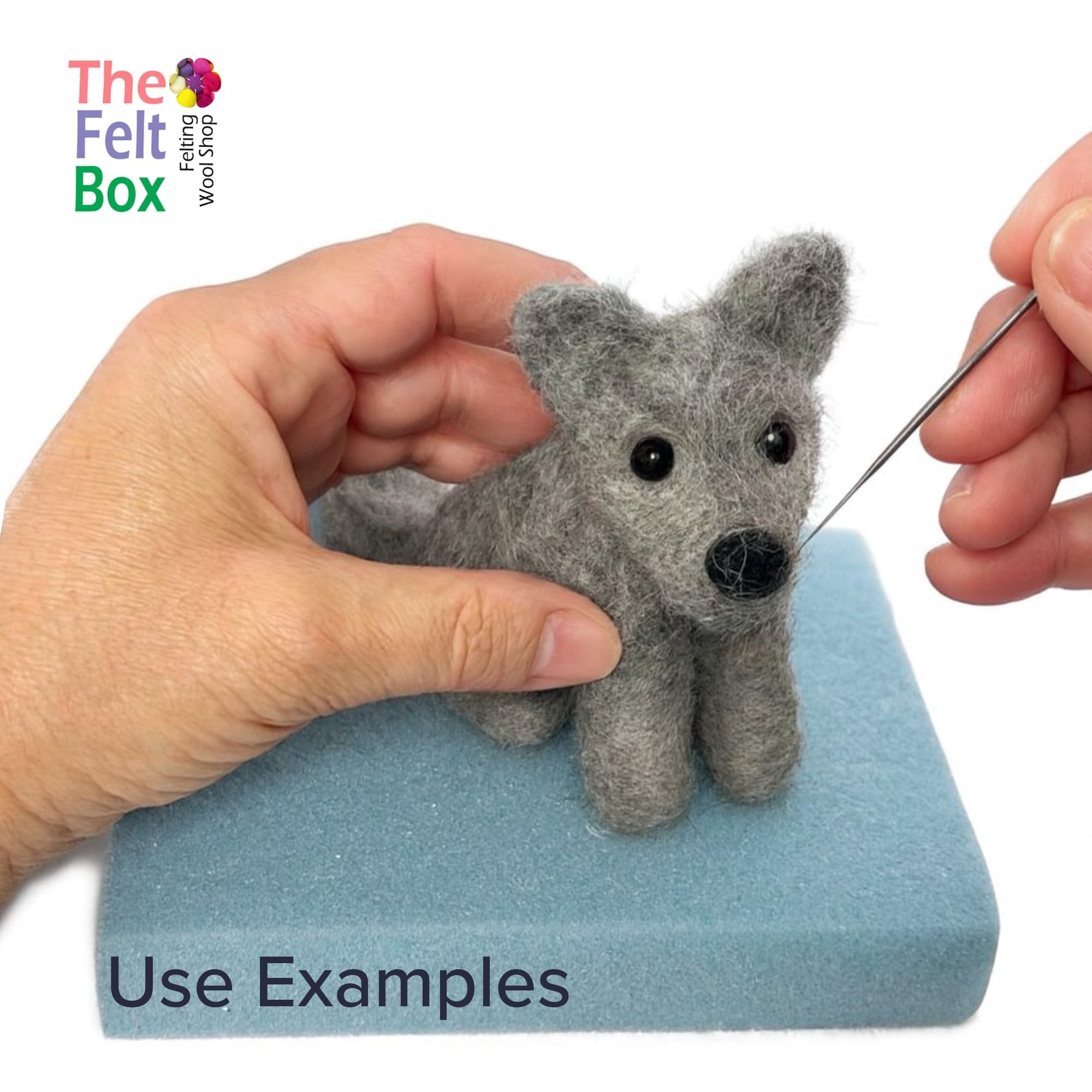 The Felt Box Lana per infeltrimento ad ago, confezione da 100 g, in fibra corta, in lana neozelandese, 27 micron, perfetta per animali, bambole, figure, artigianato, nucleo e finitura