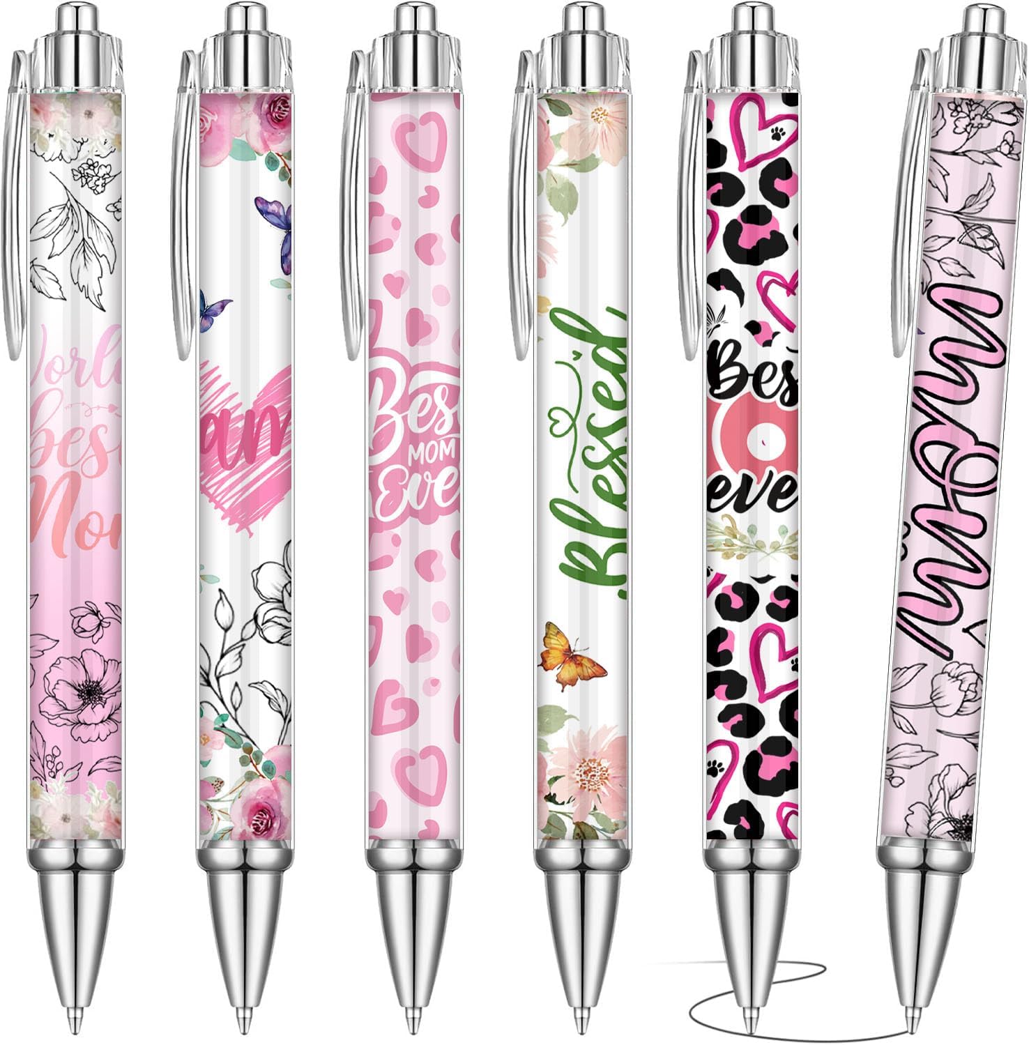 36 Pcs Father's Day Pens Bulk Dad Party Favors Novelty Cute Pen for Father Retractable Ballpoint Gift Dad for Desk Decoration Accessories Office Funny Office Black Ink for Women Men