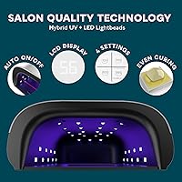 Vista 2 de SUNUV SUN3 - Luz UV profesional para uñas de gel, lámpara LED de uñas para esmalte de gel con 4 temporizadores y sensor, 39 cuentas LED, secadora UV