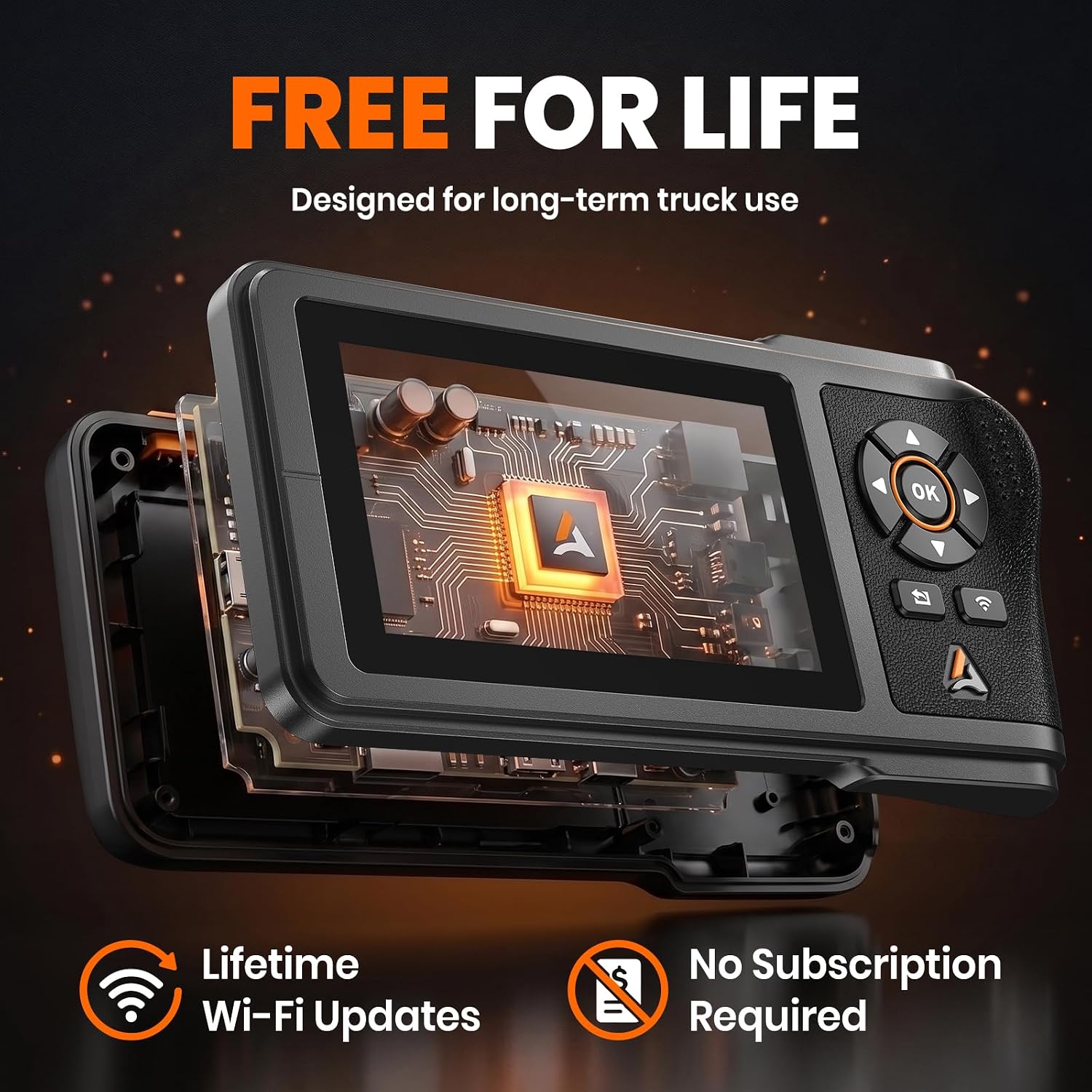 ANCEL NEW HD430 Heavy Duty Truck Scanner, DPF Maintenance Service for Cummins & Caterpillar Engine, Full System HDOBD Diesel Scanner, J1939 Scan Tool Code Reader for Diesel Trucks (Green)