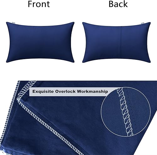 Vista 377 de Thmyo Paquete de 2 fundas de almohada cuadradas decorativas de algodón, fundas de almohada de sublimación en blanco, fundas de cojín blancas