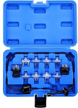 NYXOVA 11pcs Noid Light Test Kit; Fuel Injector Pulse Tester Tool with 8 Noids & IAC Tester, Fits for Most Cars Injection System Types