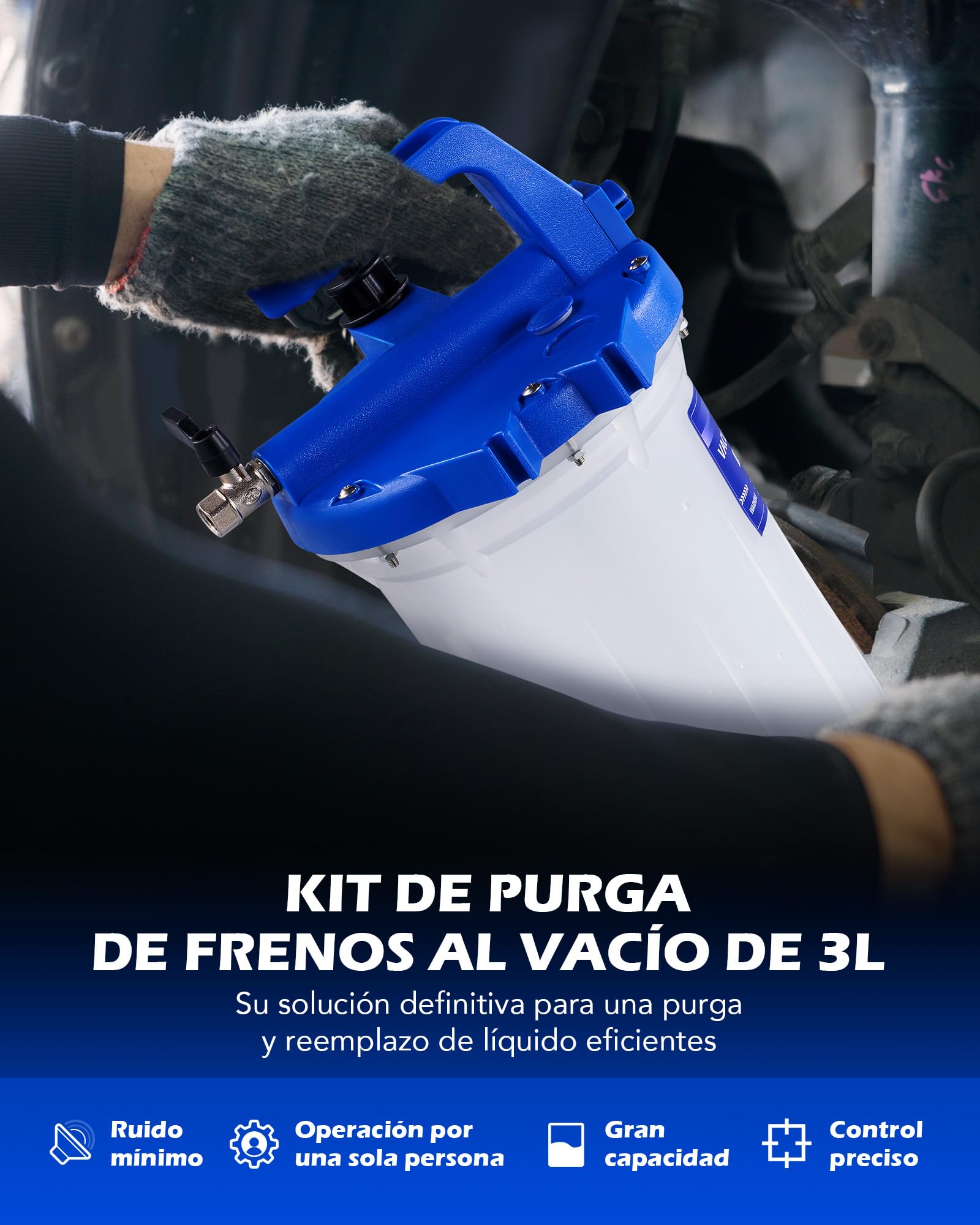 Orion Motor Tech Kit de purgado de Frenos al vacío 3L